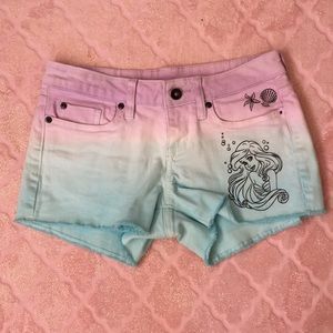 Disney’s little mermaid denim shorts, size 3, NWOT